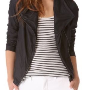 Vince leather scuba jacket